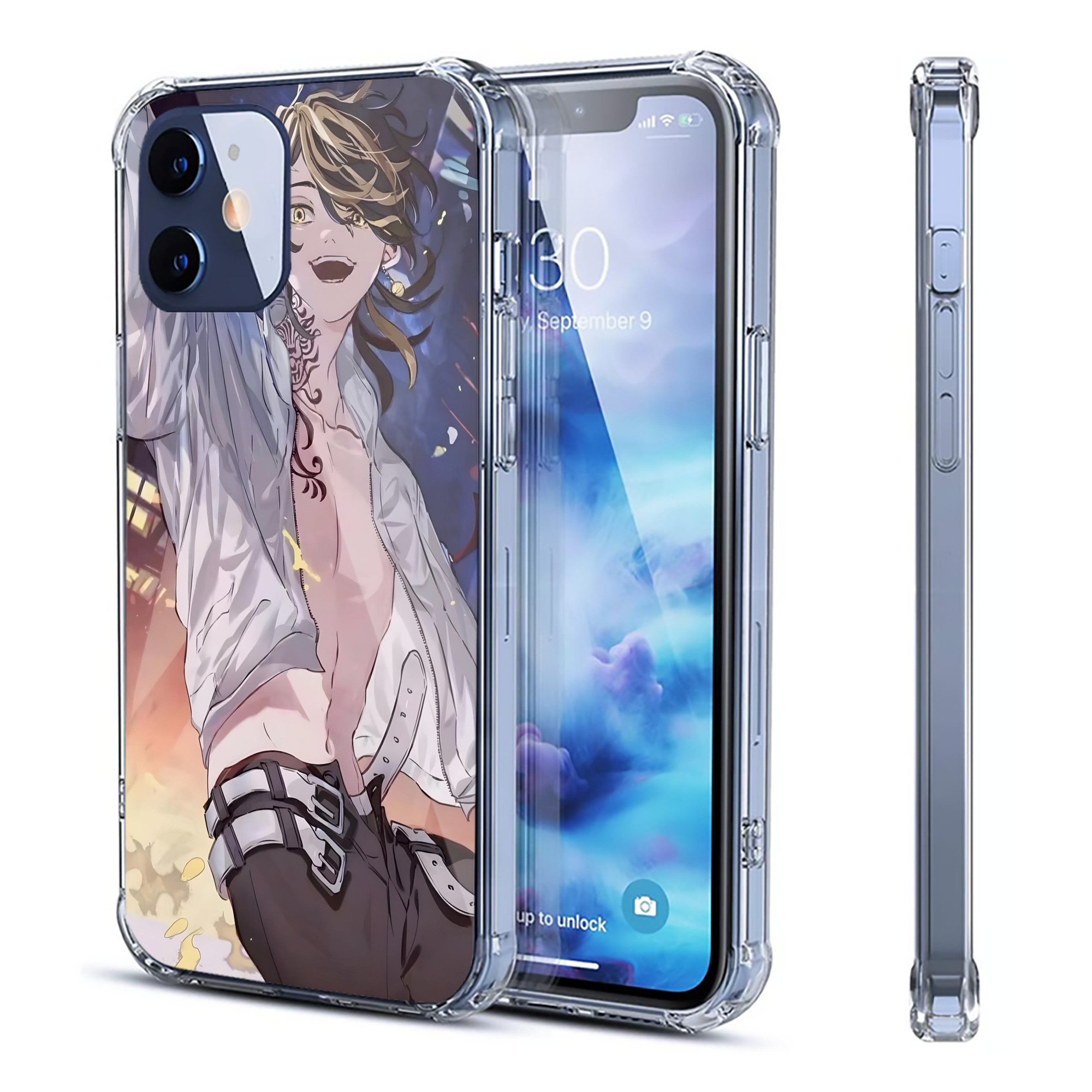 （画像用） 東京リベンジャーズ Tokyo Revengers 【iPhone 12シリーズ対応】透明スマホケース（クリアソフトケース）
